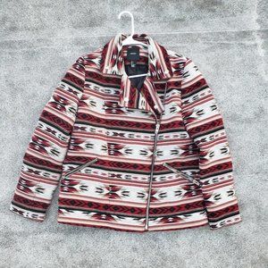 Forever 21 Aztec Wool Moto Jacket